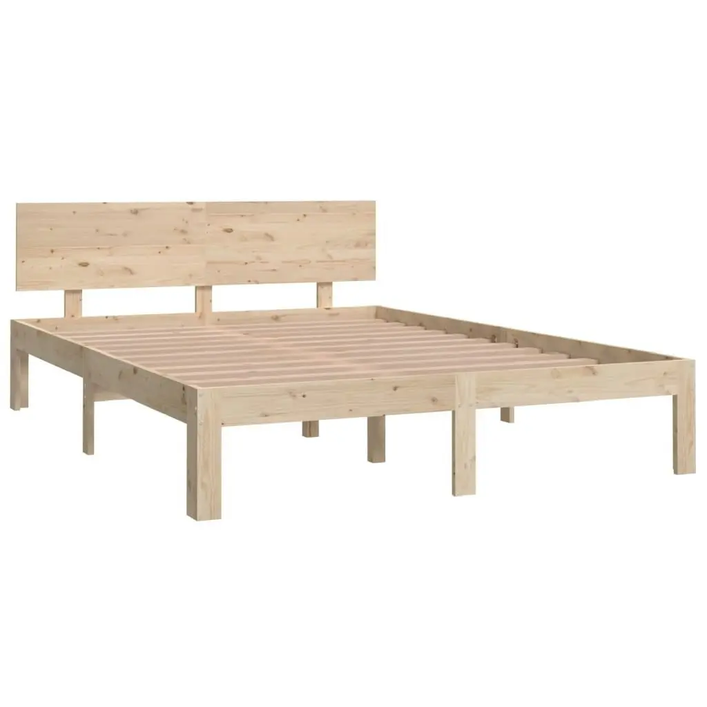 Bed Frame Solid Wood 137x187 cm Double Size 810470