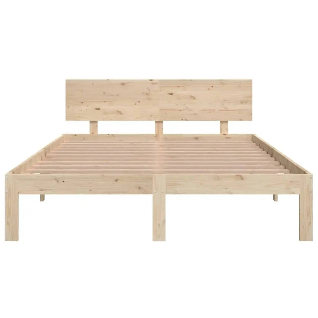 Bed Frame Solid Wood 137x187 cm Double Size 810470