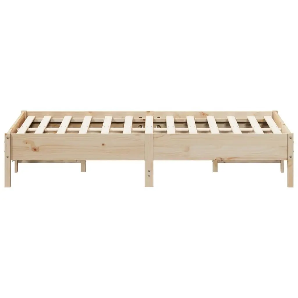 Bed Frame without Mattress 135x190 cm Solid Wood Pine 842718