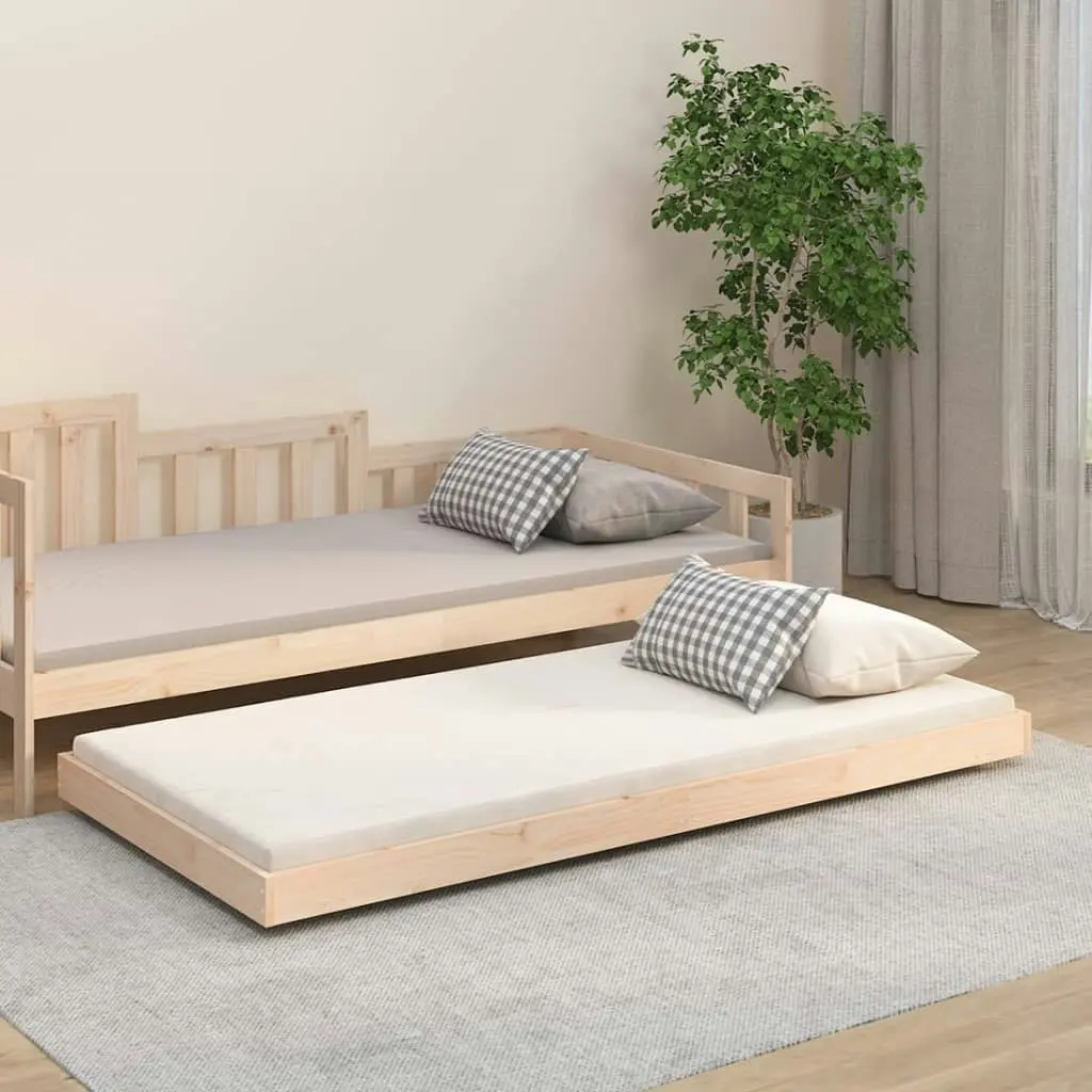 Bed Frame 92x187 cm Single Size Solid Wood Pine 823504