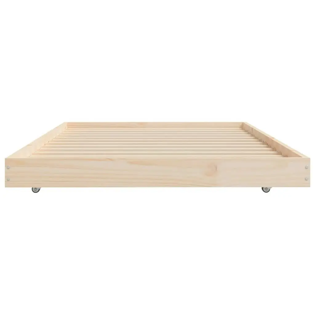 Bed Frame 92x187 cm Single Size Solid Wood Pine 823504