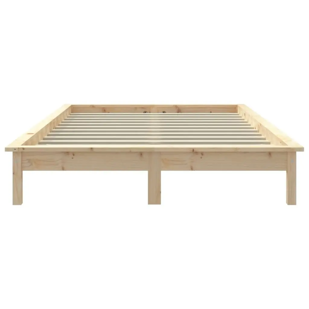 Bed Frame 153x203 cm Solid Wood Pine Queen Size 820546