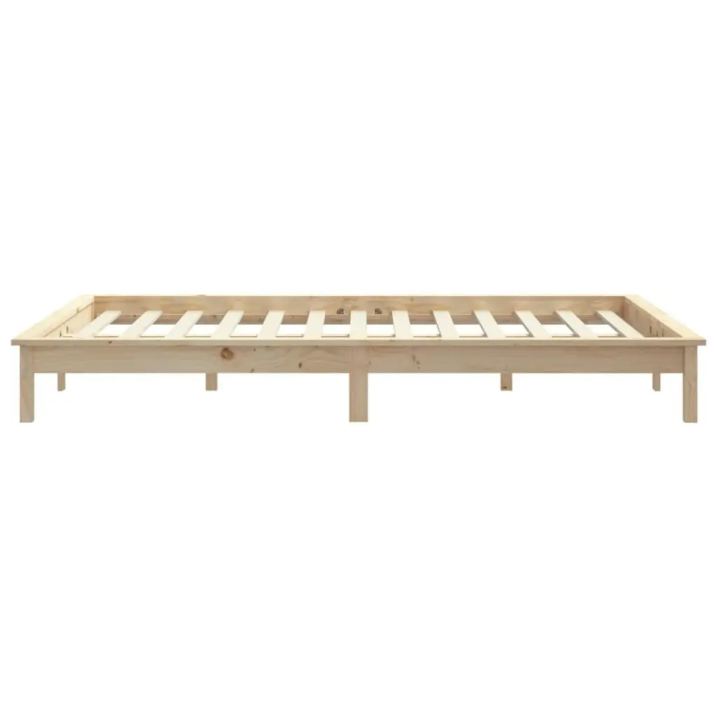 Bed Frame 153x203 cm Solid Wood Pine Queen Size 820546