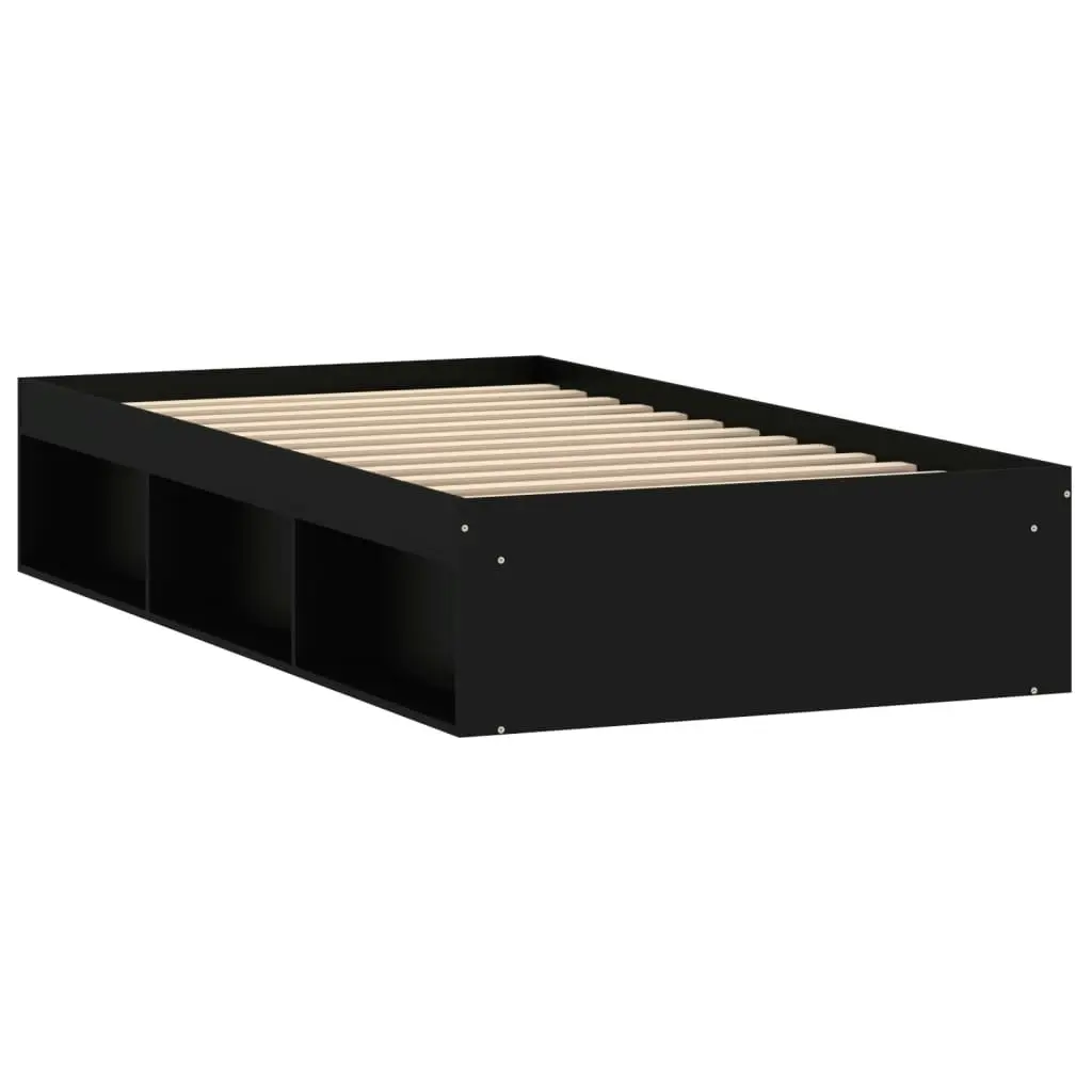 Bed Frame Black 92x187 cm Single Size 3203839