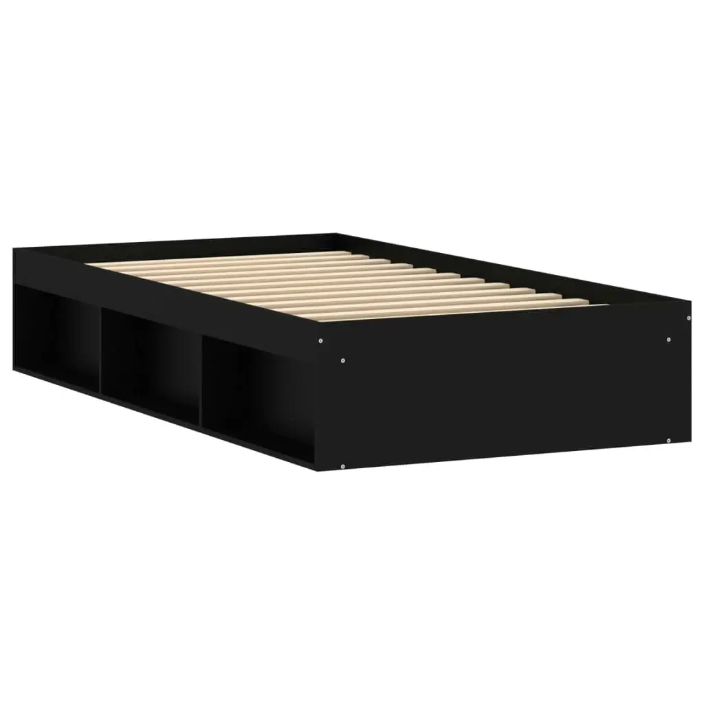 Bed Frame Black 92x187 cm Single Size 3203839