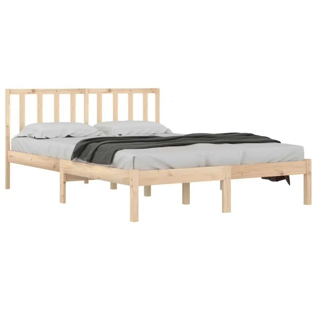 Bed Frame Solid Wood Pine 183x203 cm King Size 3105086