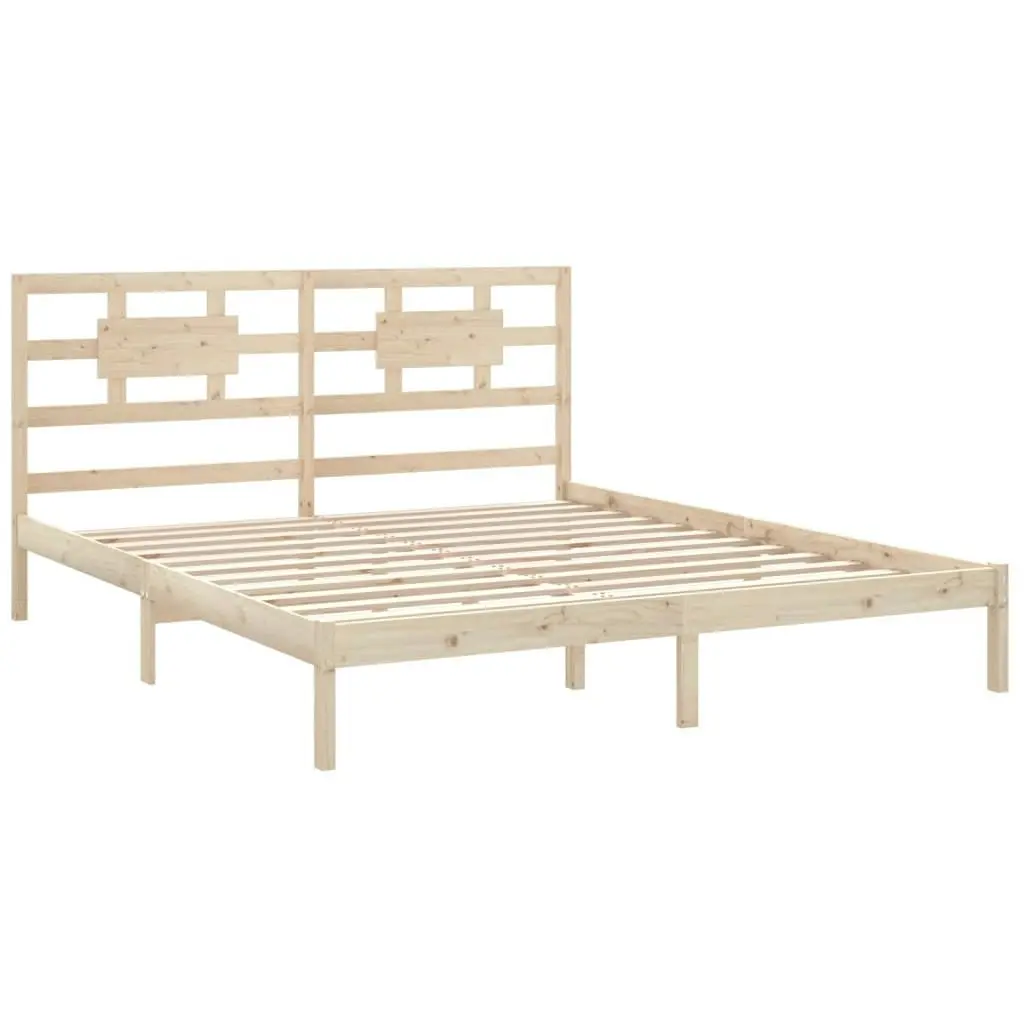 Bed Frame without Mattress 183x203 cm King Solid Wood 3105680