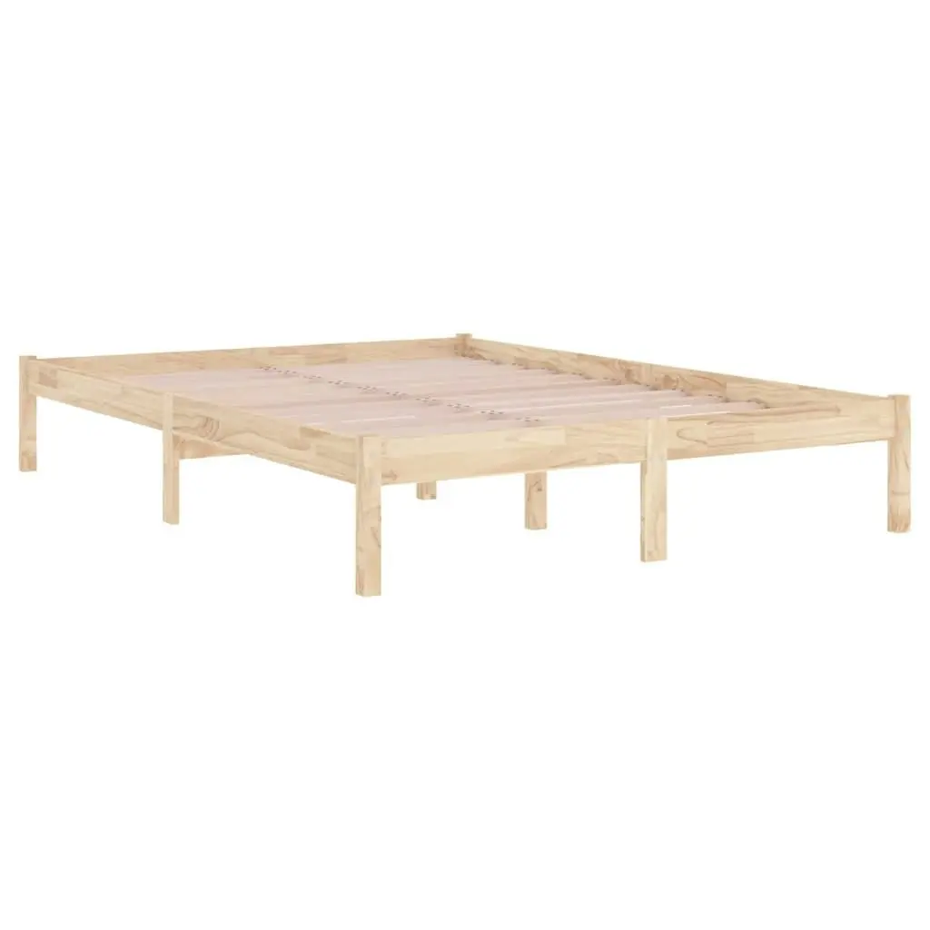 Bed Frame without Mattress 183x203 cm King Solid Wood 3105680