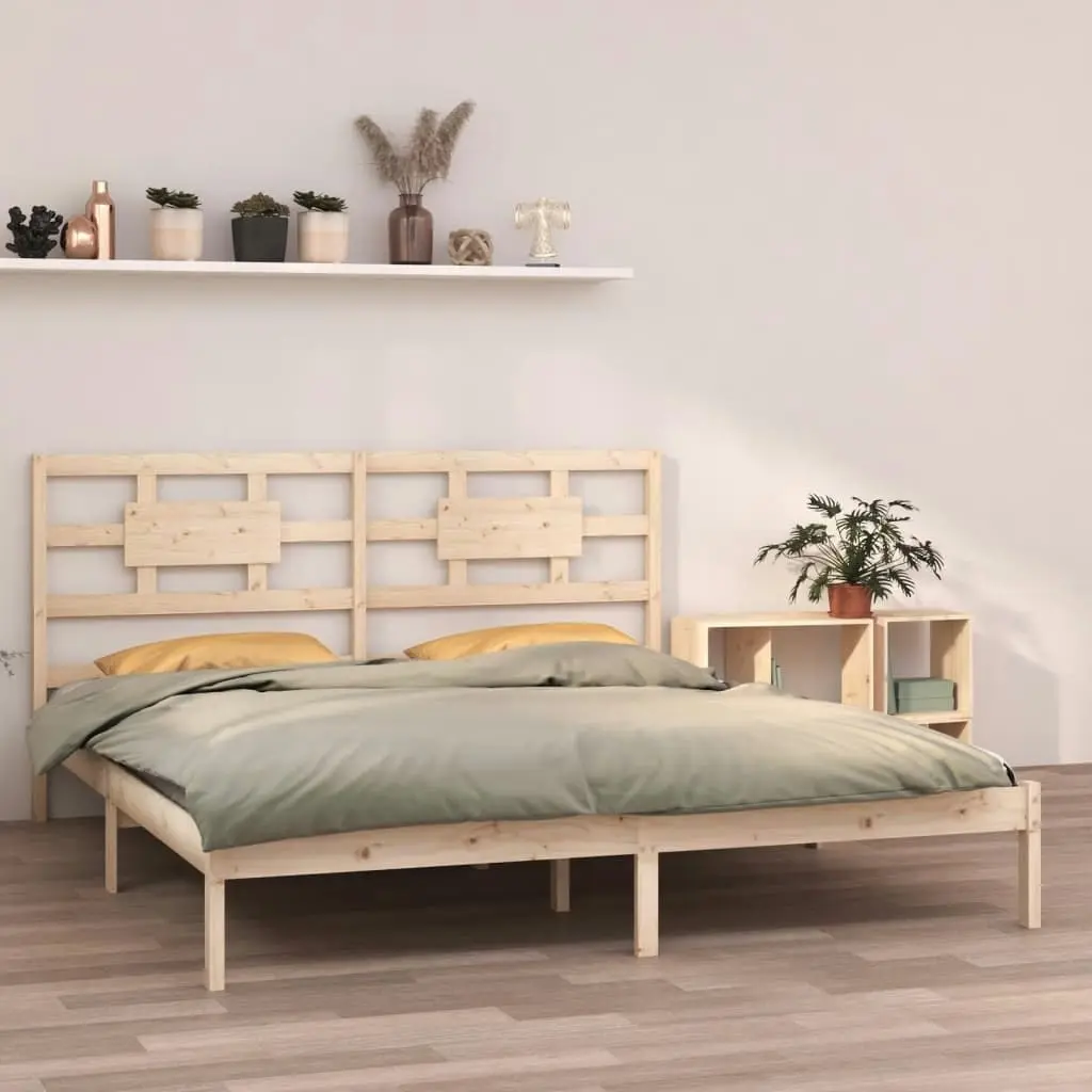 Bed Frame without Mattress 183x203 cm King Solid Wood 3105680