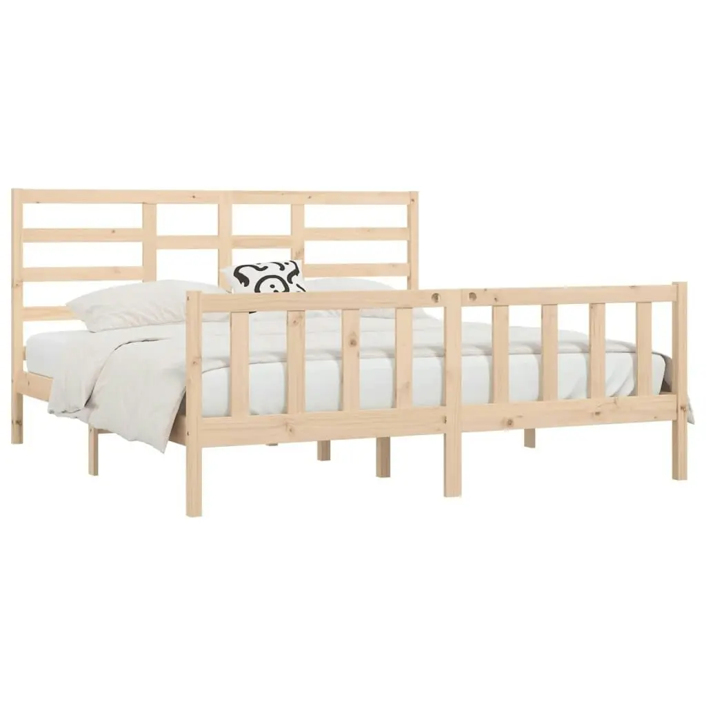 Bed Frame without Mattress 183x203 cm King Solid Wood 3107628