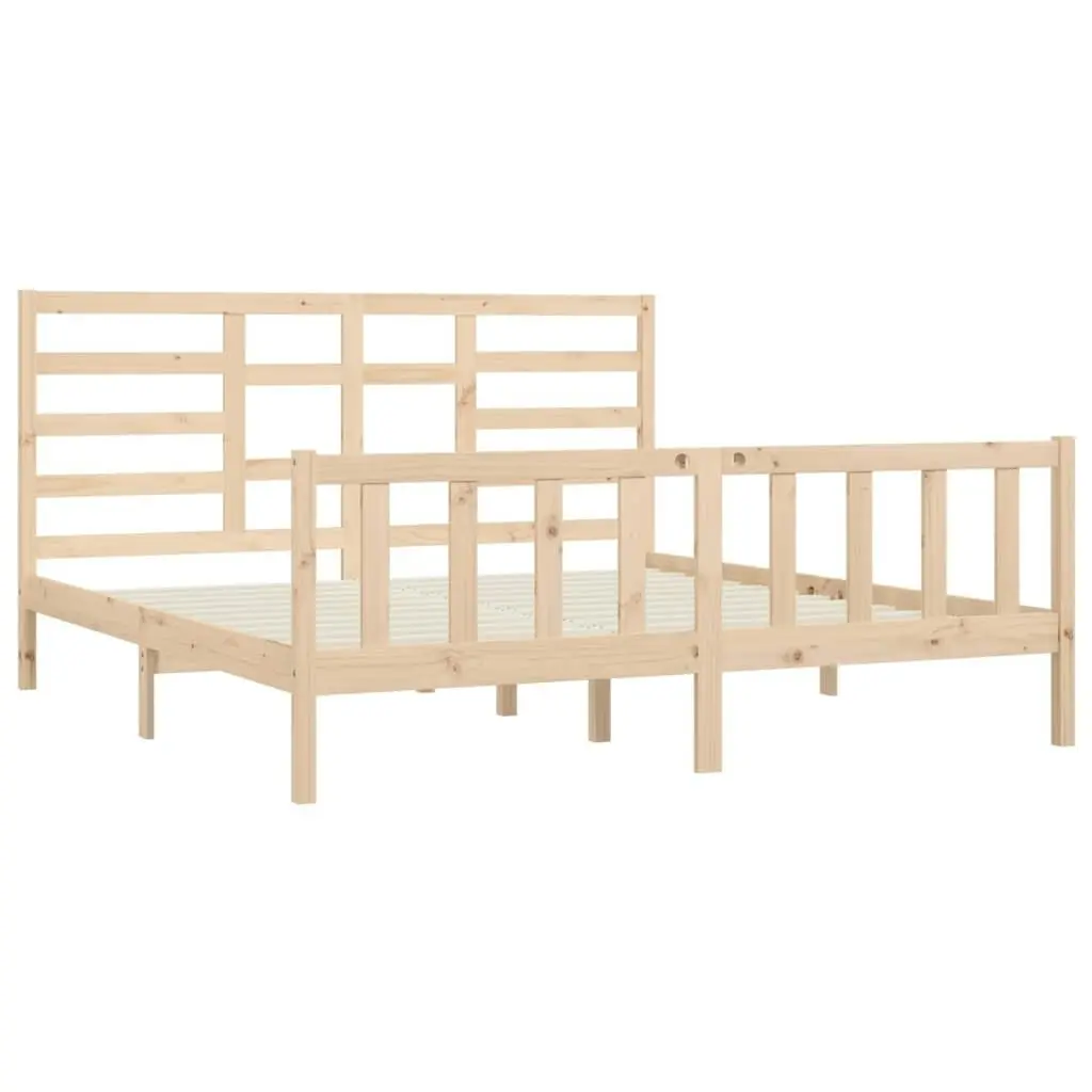 Bed Frame without Mattress 183x203 cm King Solid Wood 3107628