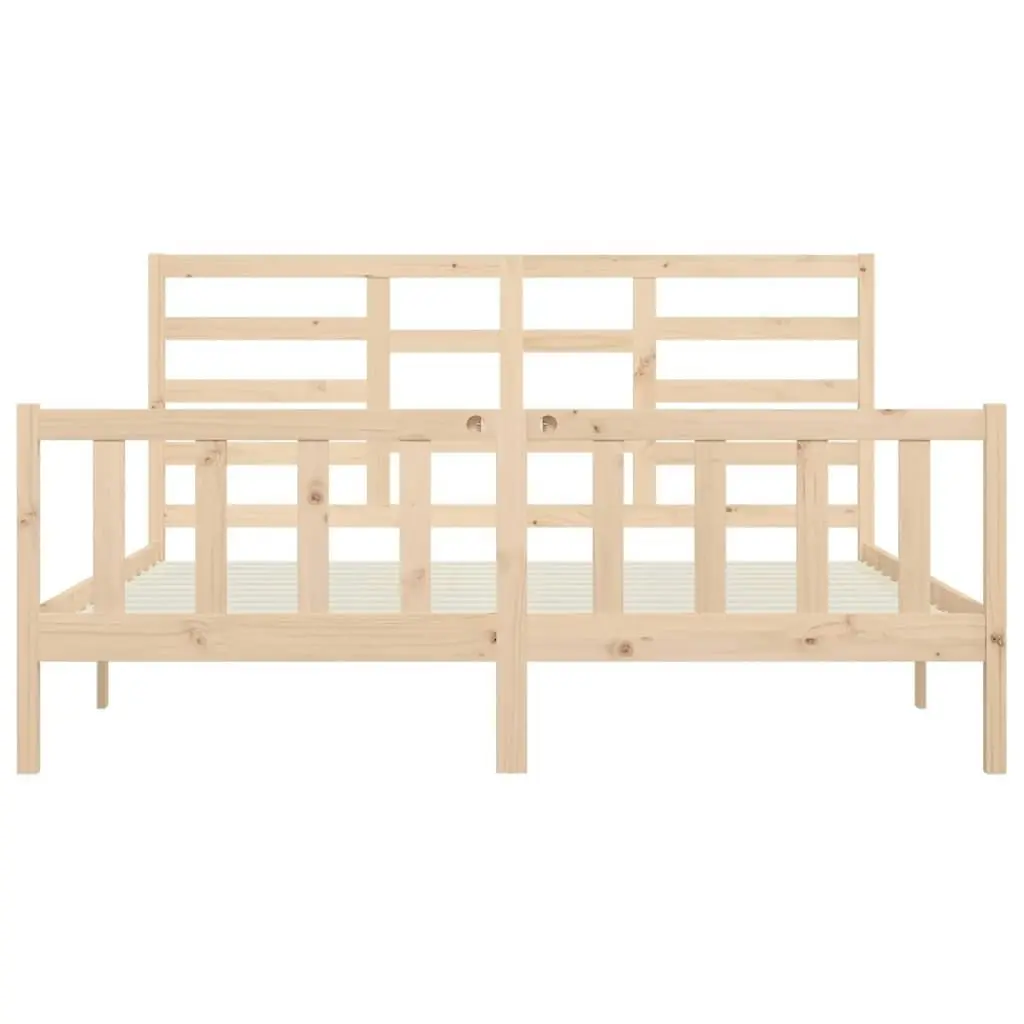 Bed Frame without Mattress 183x203 cm King Solid Wood 3107628