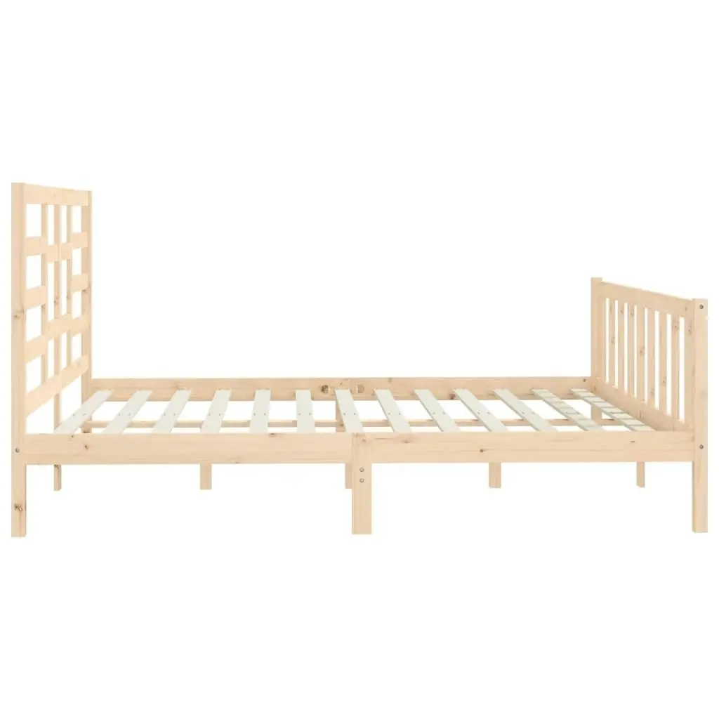 Bed Frame without Mattress 183x203 cm King Solid Wood 3107628