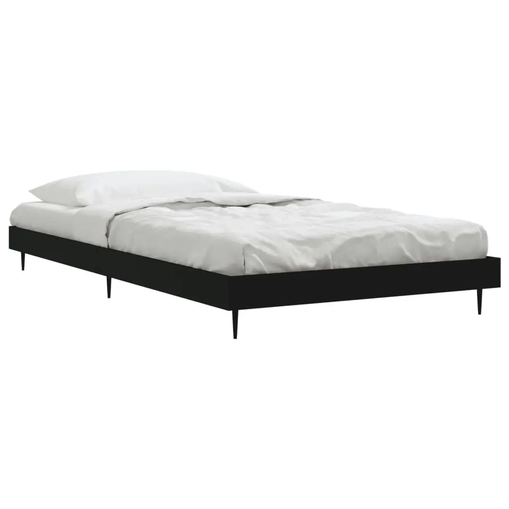 Bed Frame without Mattress Black 90x190 cm Engineered Wood 832302