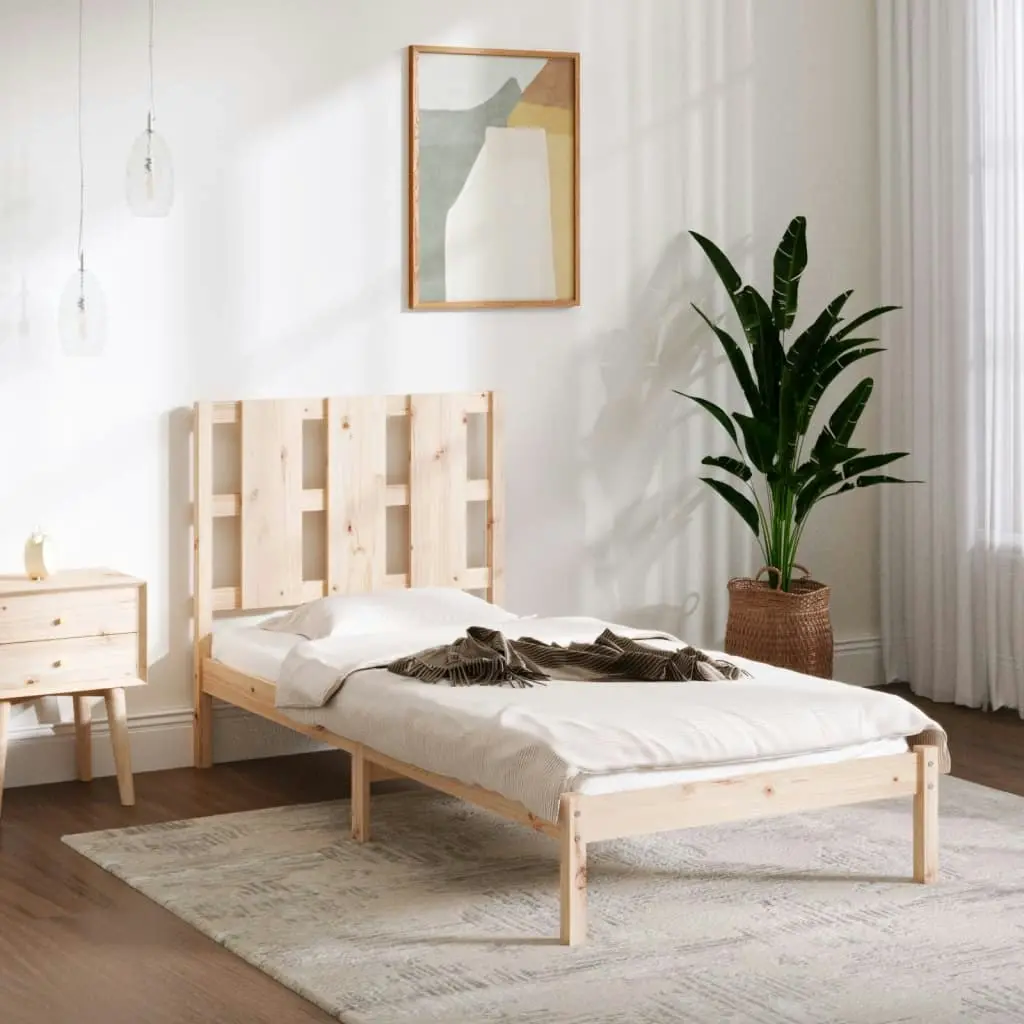 Bed Frame Solid Wood 92x187 cm Single Size 3105565