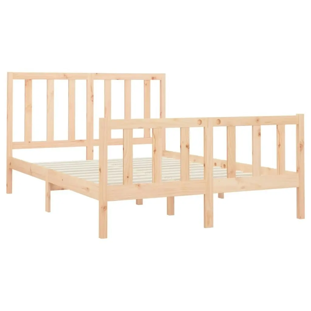 Bed Frame without Mattress 150x200 cm Solid Wood Pine 3106708