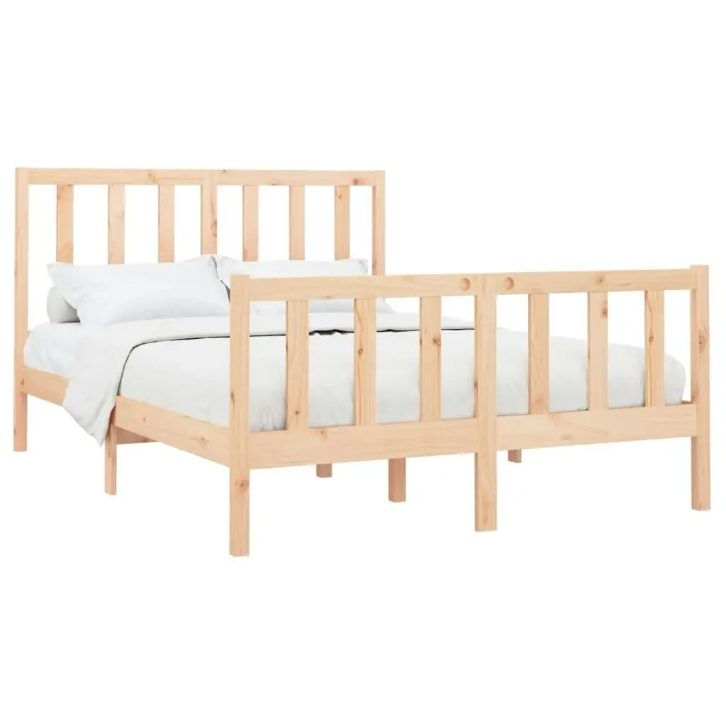 Bed Frame without Mattress 150x200 cm Solid Wood Pine 3106708