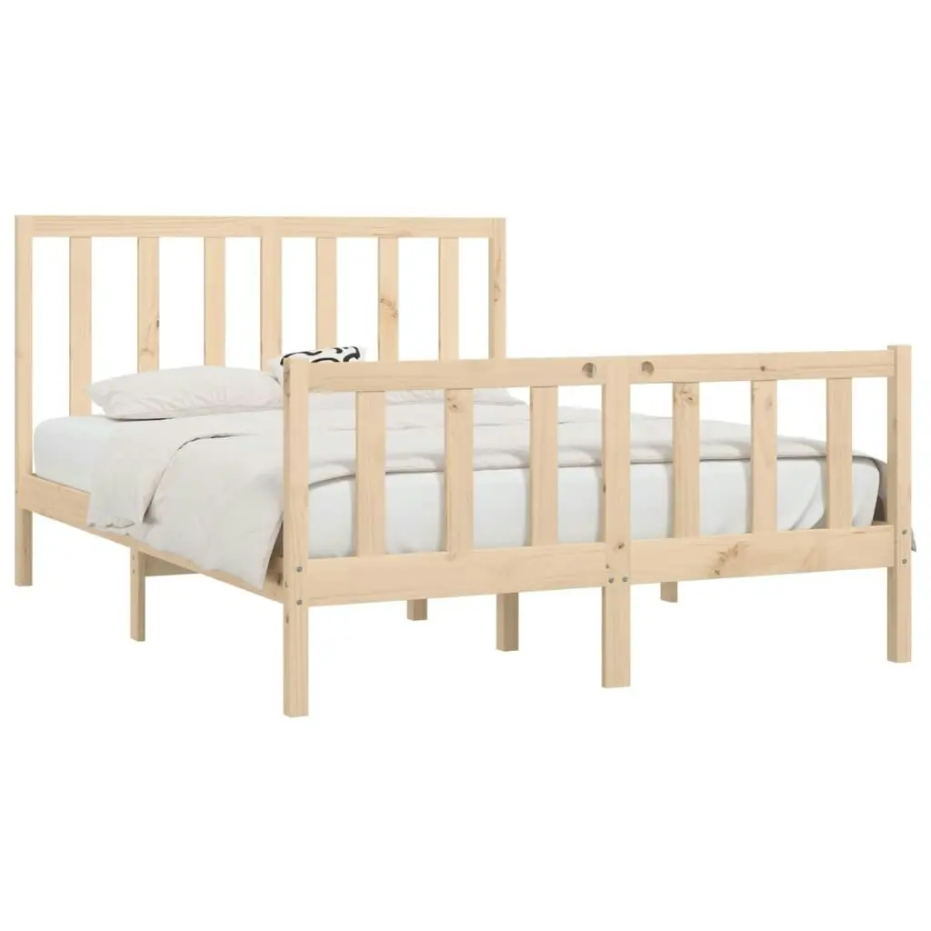 Bed Frame without Mattress 150x200 cm Solid Wood 3106838