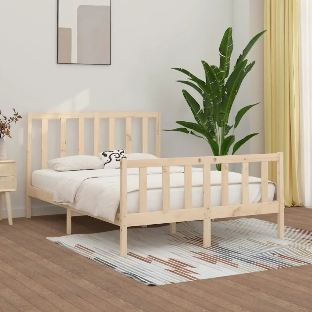 Bed Frame without Mattress 150x200 cm Solid Wood 3106838