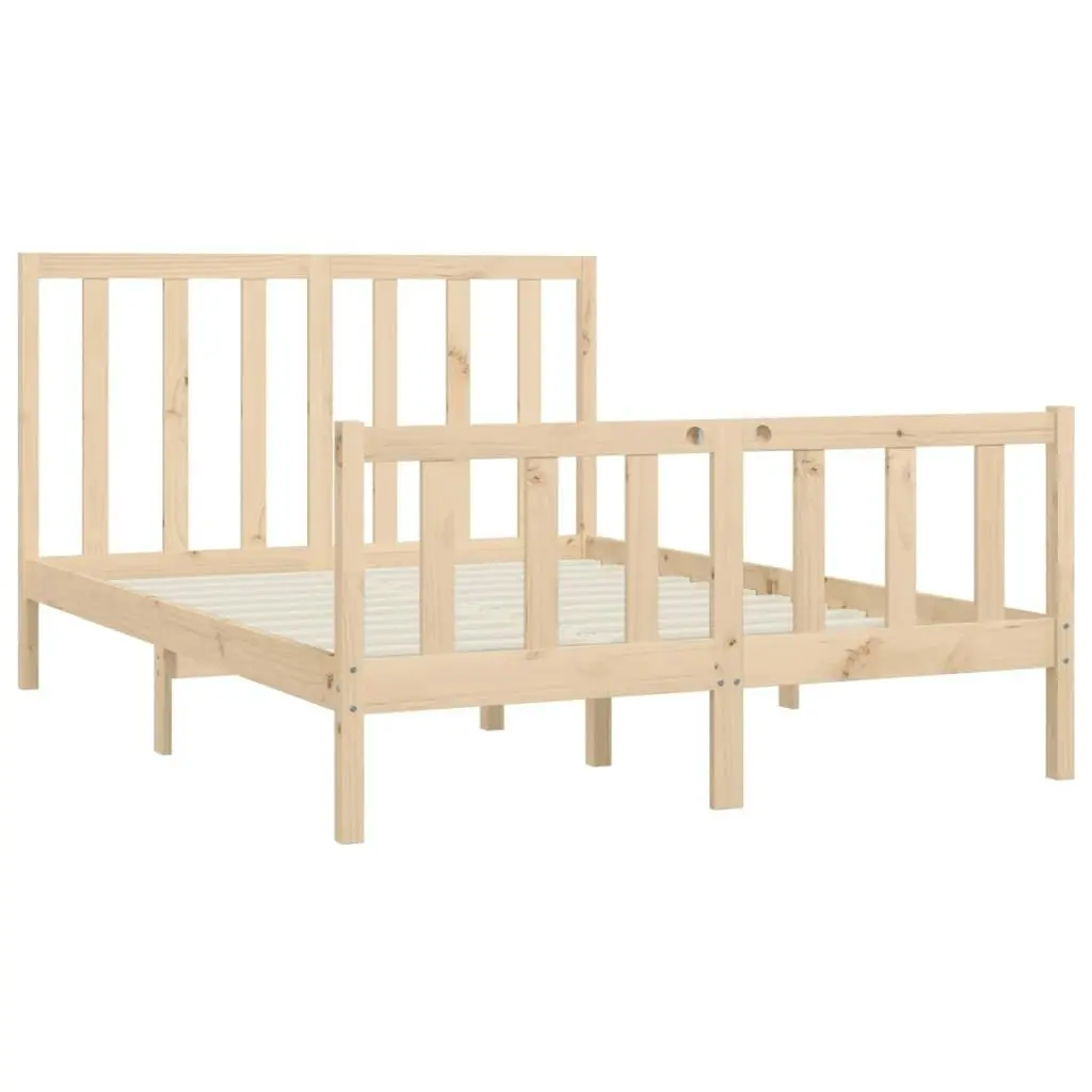 Bed Frame without Mattress 150x200 cm Solid Wood 3106838