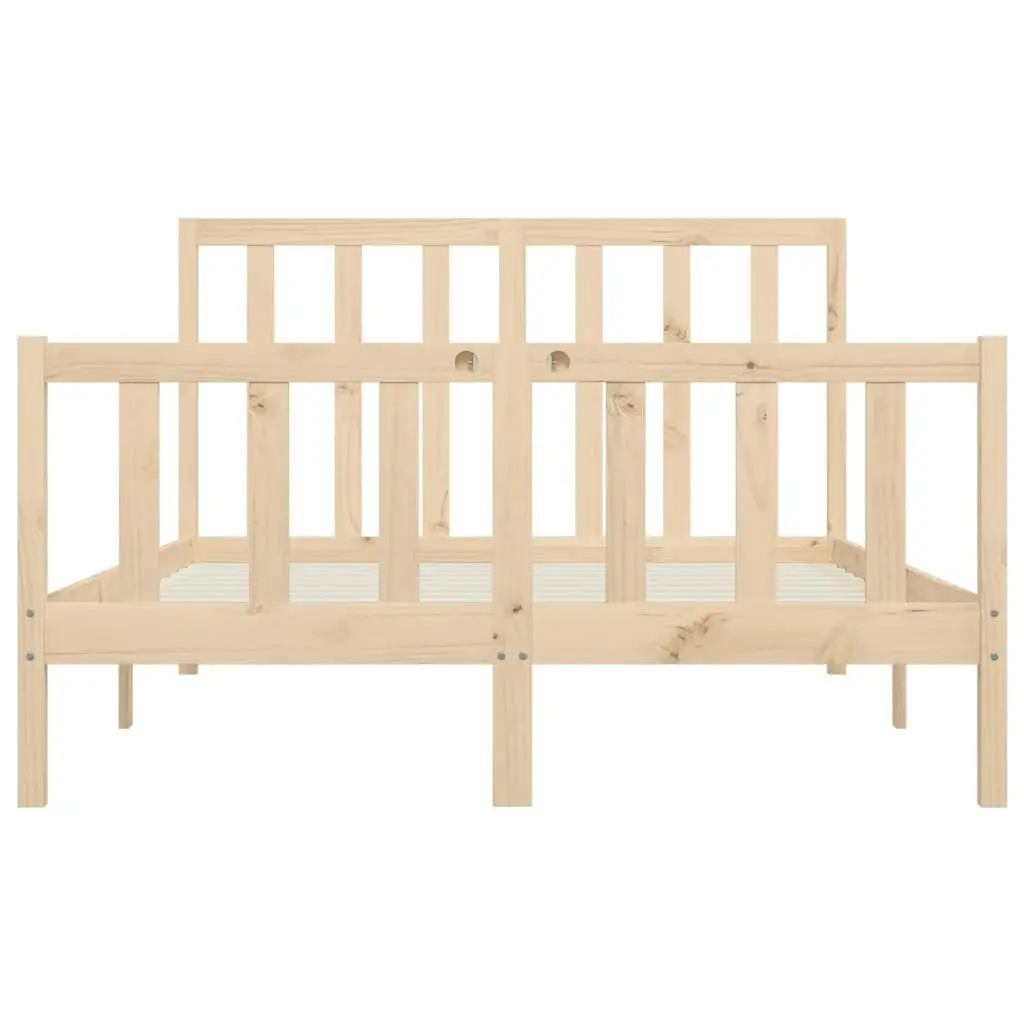 Bed Frame without Mattress 150x200 cm Solid Wood 3106838