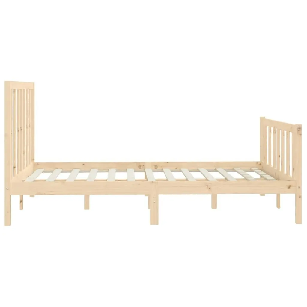 Bed Frame without Mattress 150x200 cm Solid Wood 3106838