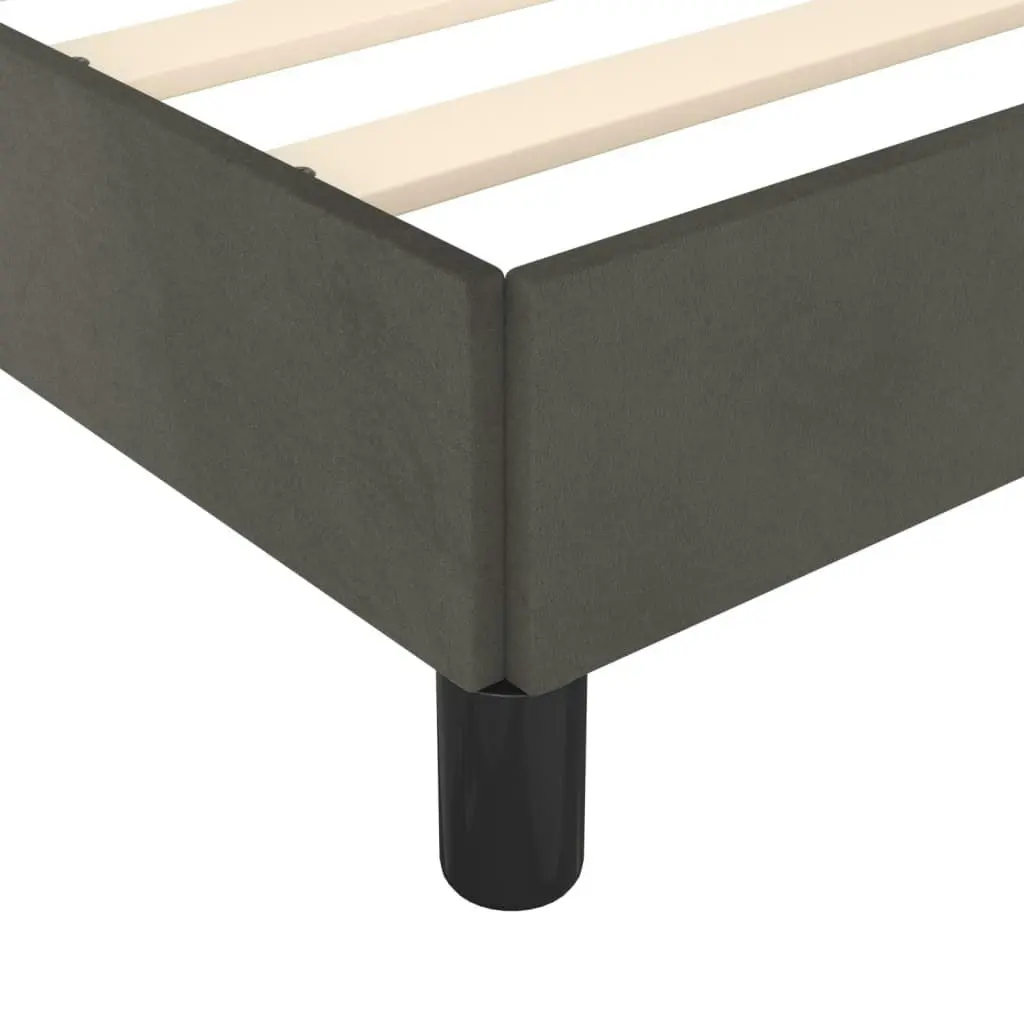 Bed Frame without Mattress Dark Grey King Single Velvet 347366