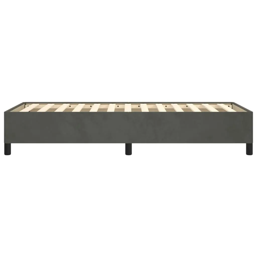 Bed Frame without Mattress Dark Grey King Single Velvet 347366