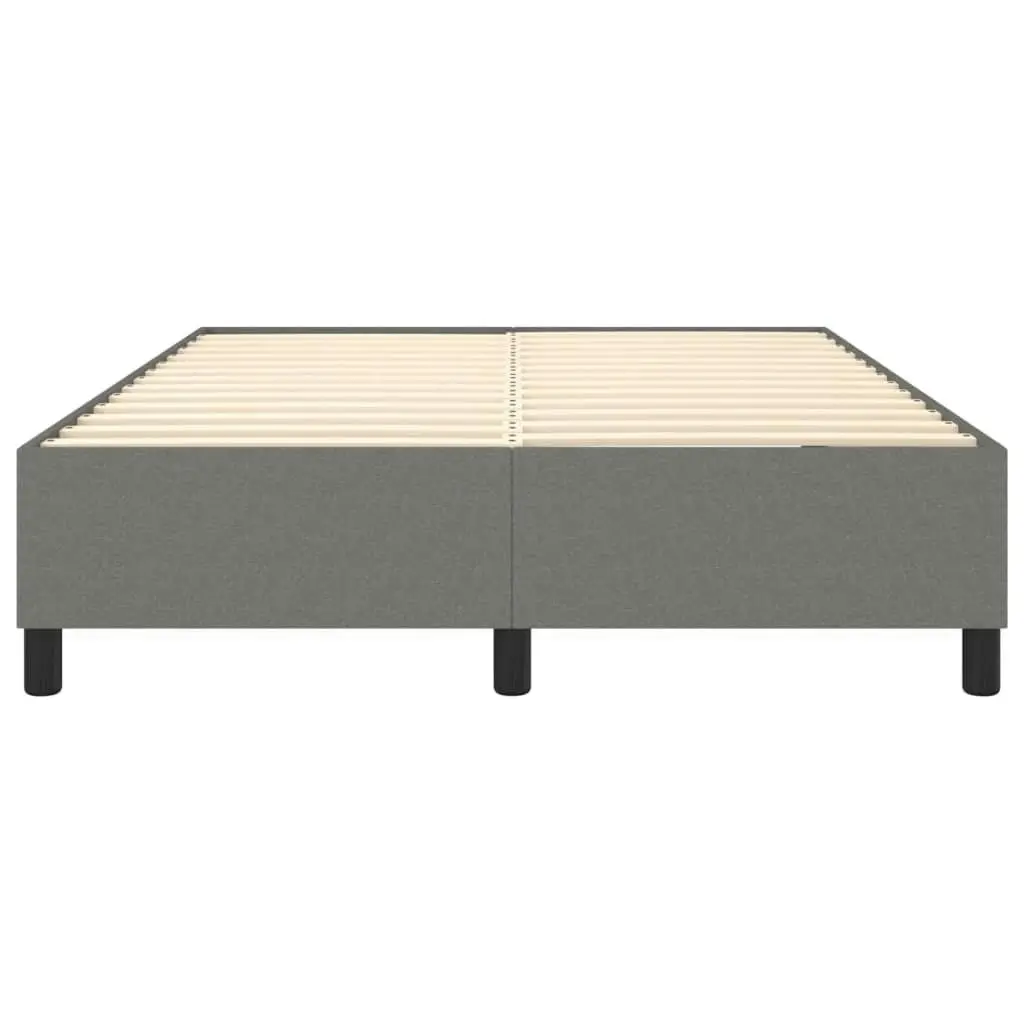 Bed Frame without Mattress Dark Grey Queen Fabric 3120904