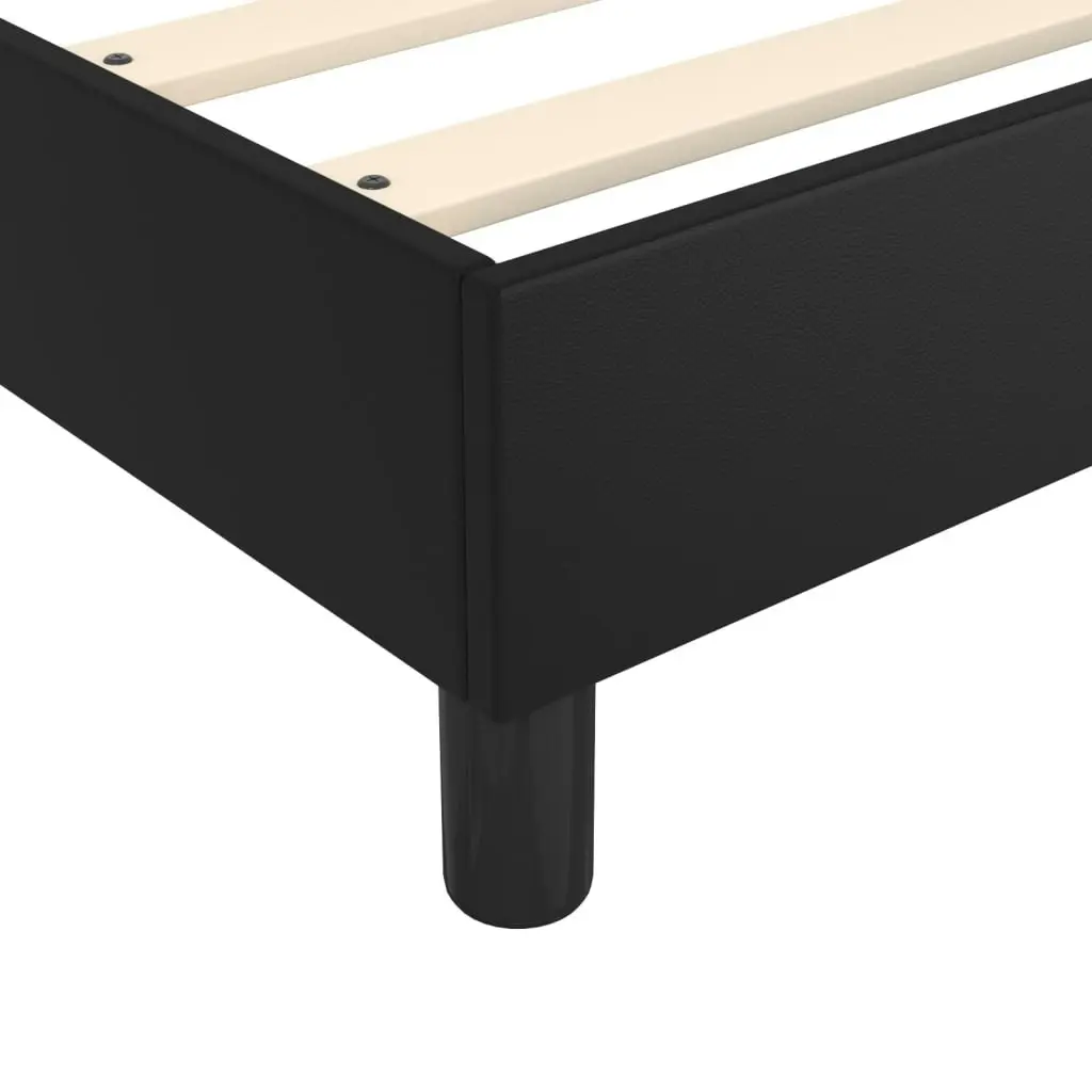 Bed Frame Black 153x203 cm Queen Size Faux Leather 3120730