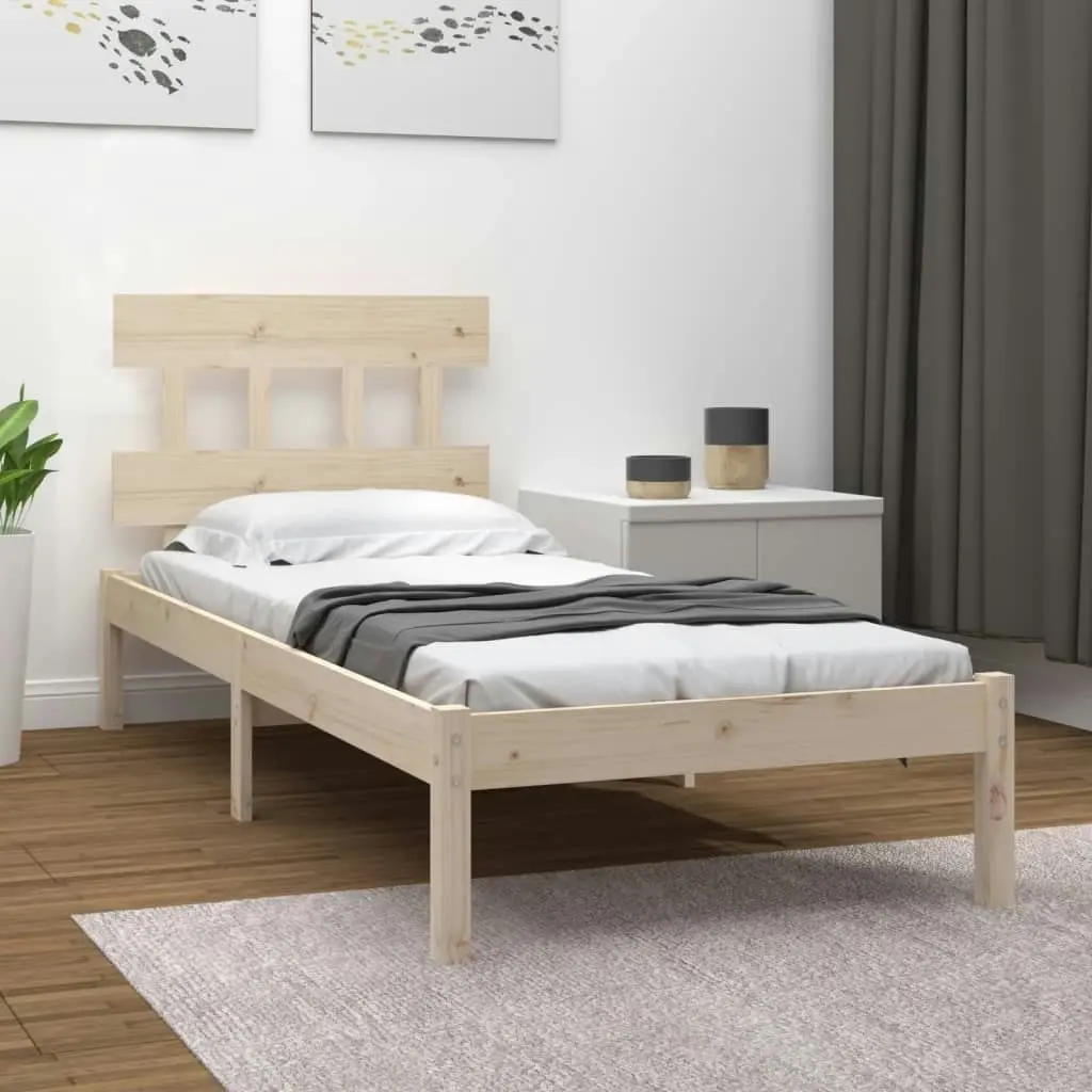 Bed Frame Solid Wood 92x187 cm Single Size 3104703