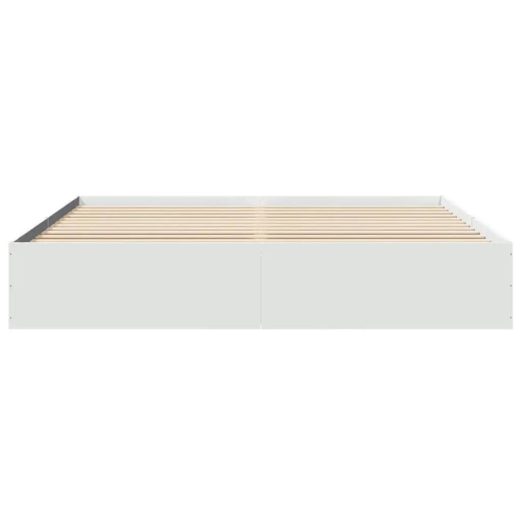 Bed Frame White 183x203 cm King Size Engineered Wood 3280993