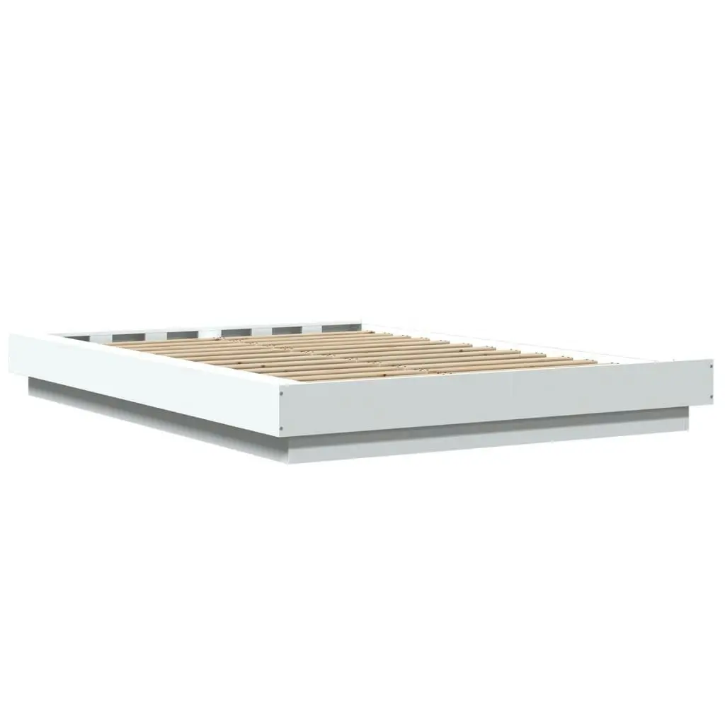 Bed Frame White 135x190 cm Engineered Wood 3281224