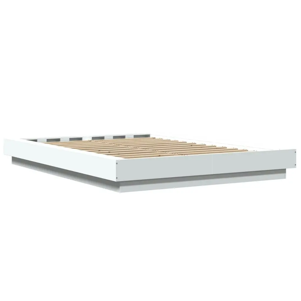 Bed Frame White 135x190 cm Engineered Wood 3281224