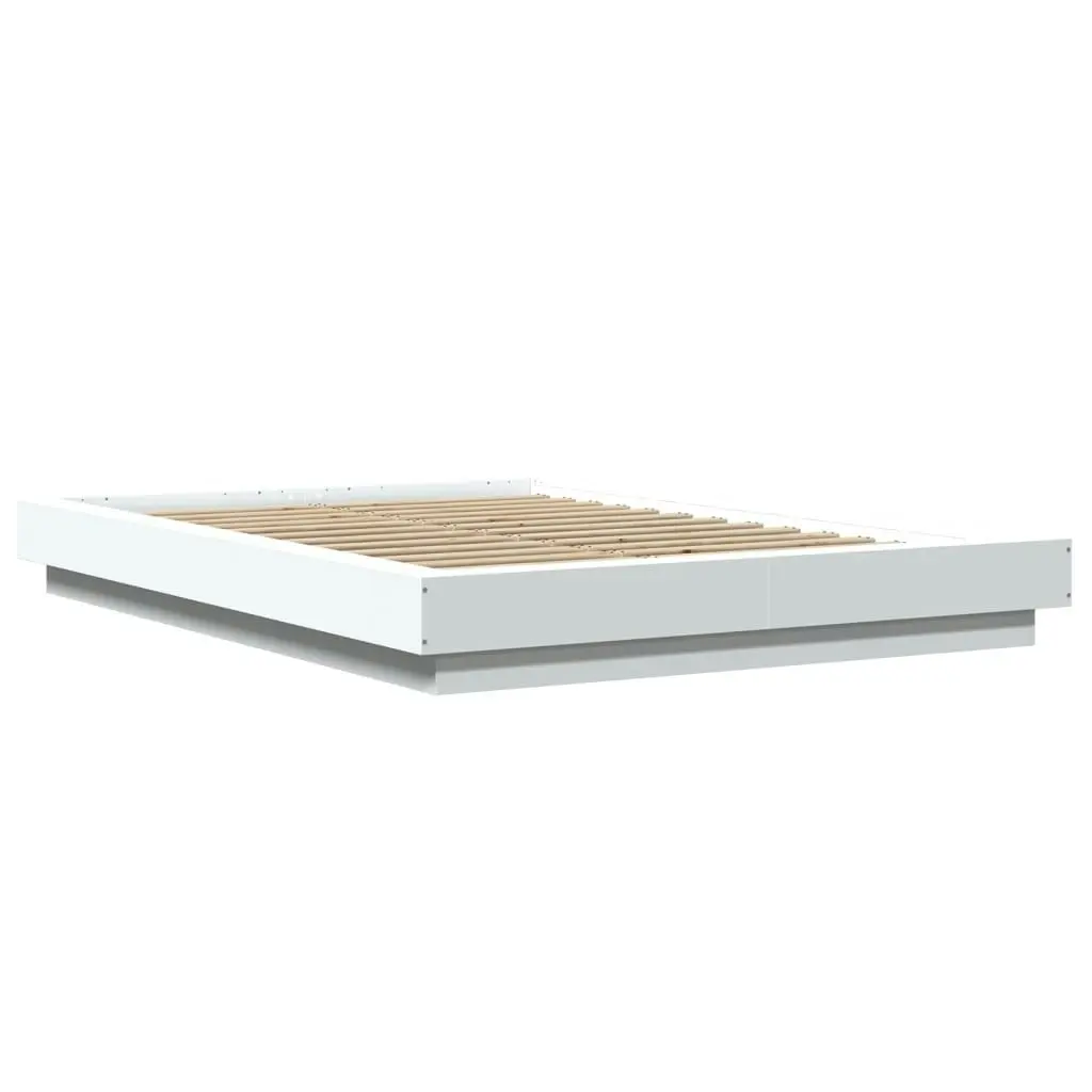 Bed Frame White 135x190 cm Engineered Wood 3281224