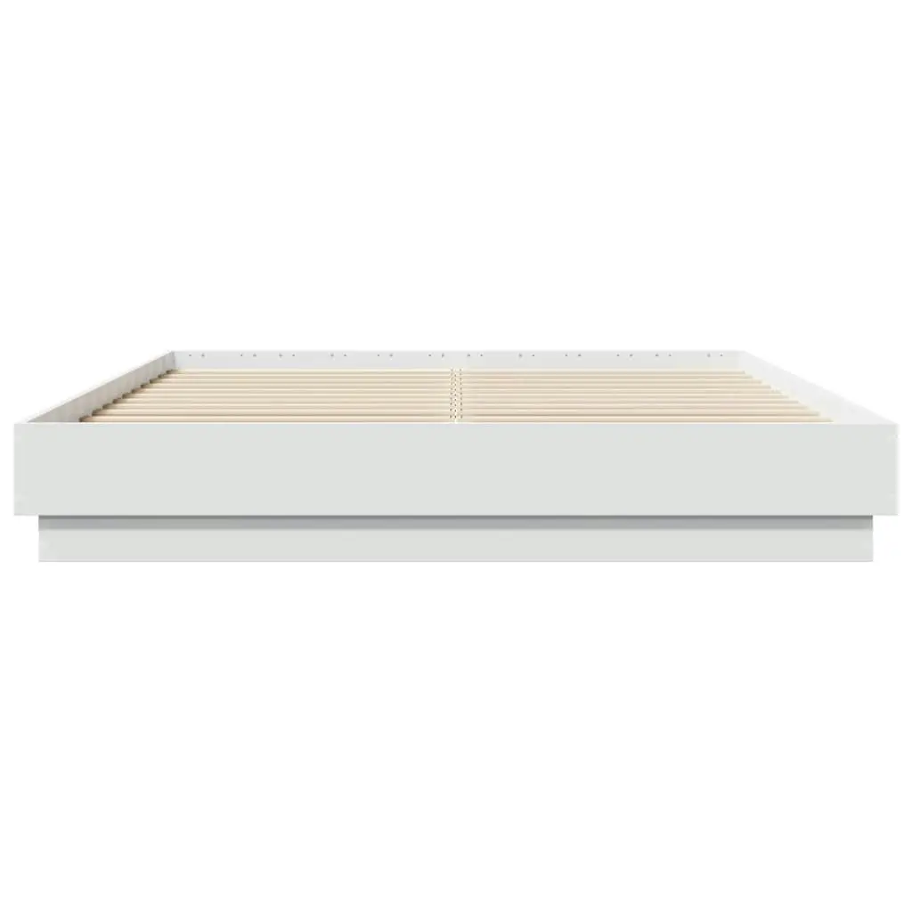 Bed Frame White 150x200 cm Engineered Wood 3209849