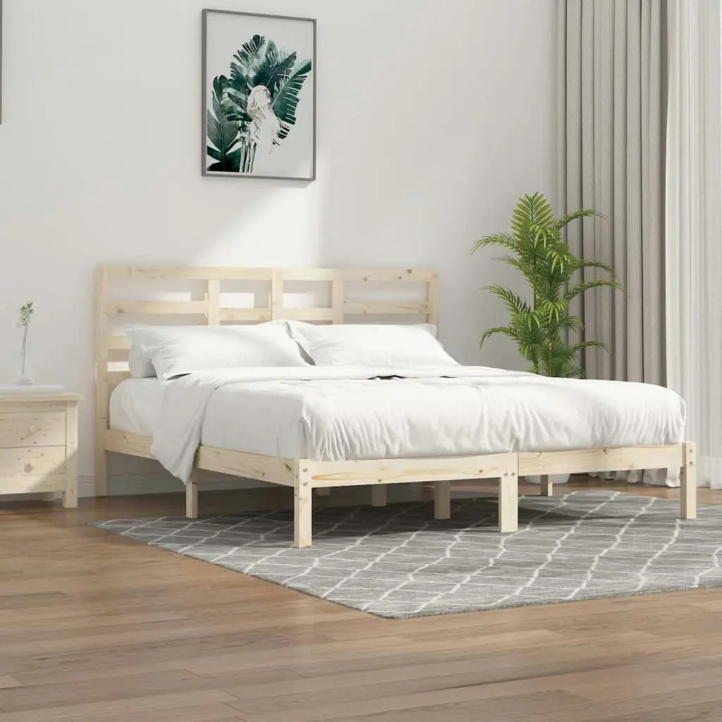 Bed Frame without Mattress Solid Wood 183x203 cm King 3105810