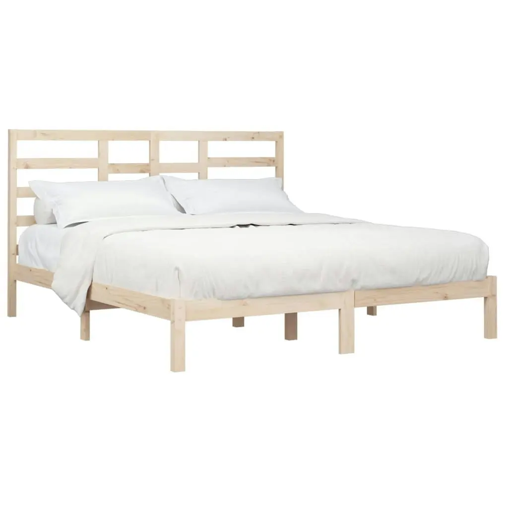 Bed Frame without Mattress Solid Wood 183x203 cm King 3105810