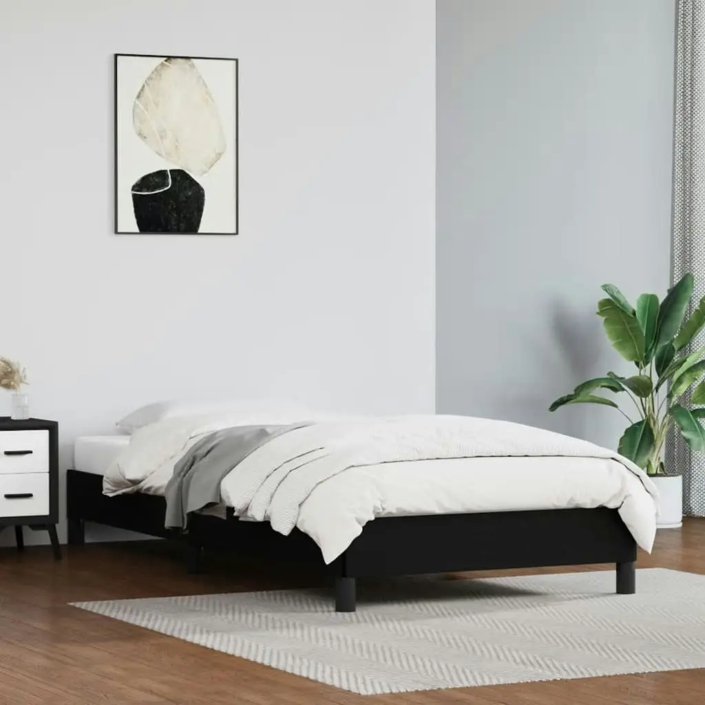 Bed Frame without Mattress Black King Single Faux Leather 355755