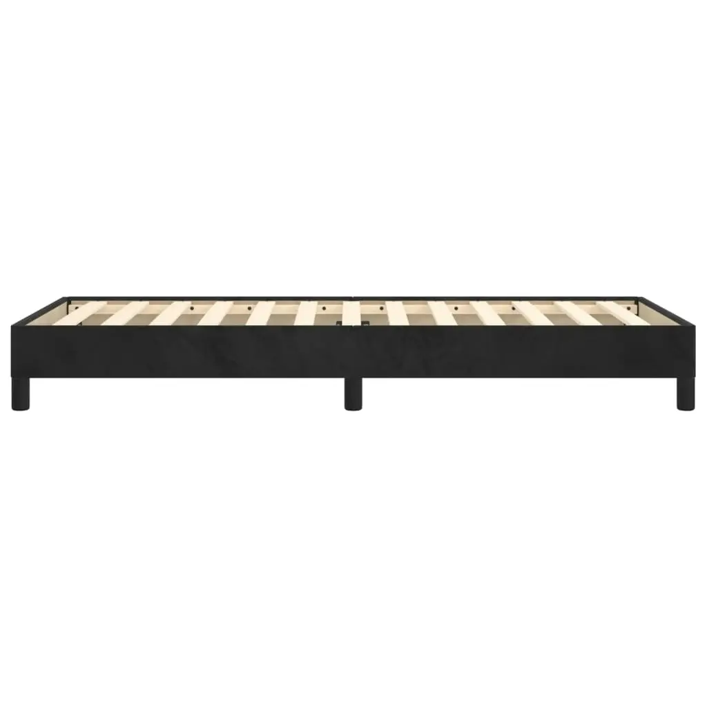 Bed Frame Black 106x203 cm King Single Size Velvet 355757