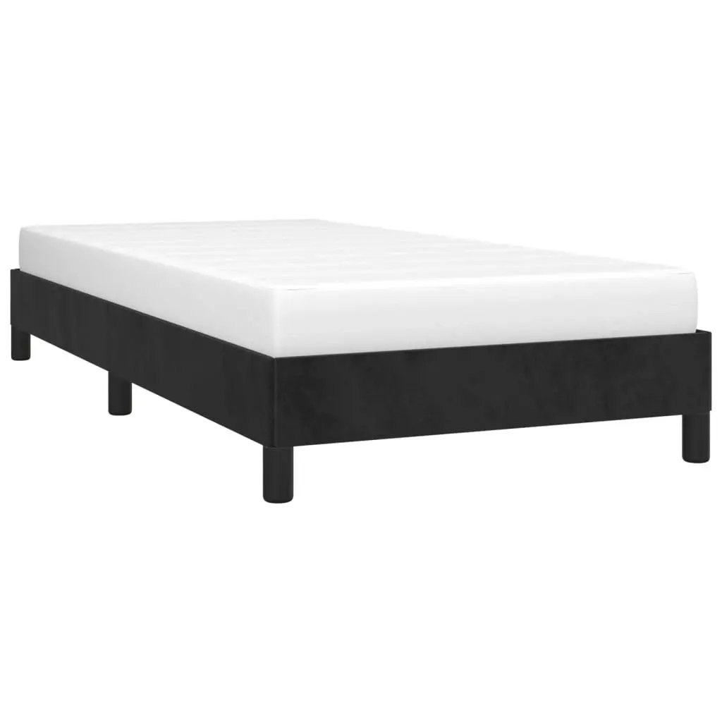 Bed Frame Black 106x203 cm King Single Size Velvet 355757