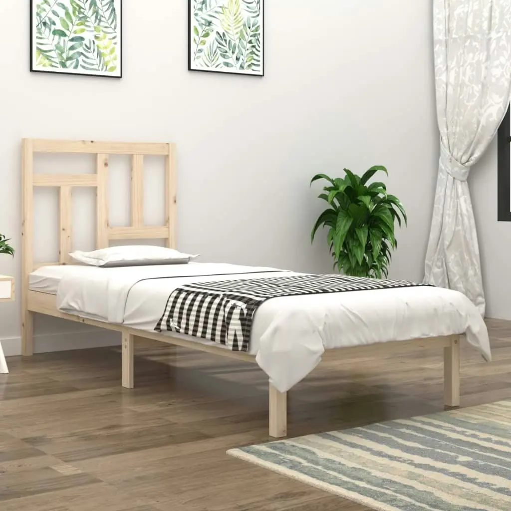 Bed Frame without Mattress 90x190 cm Solid Wood Pine 3104508