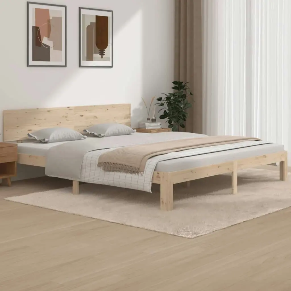 Bed Frame Solid Wood 183x203 cm King Size 810510