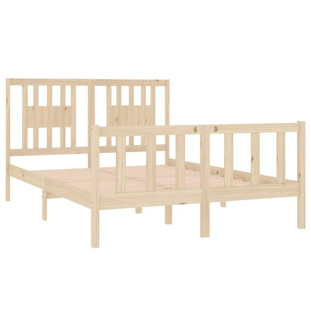 Bed Frame without Mattress 135x190 cm Solid Wood 3104103