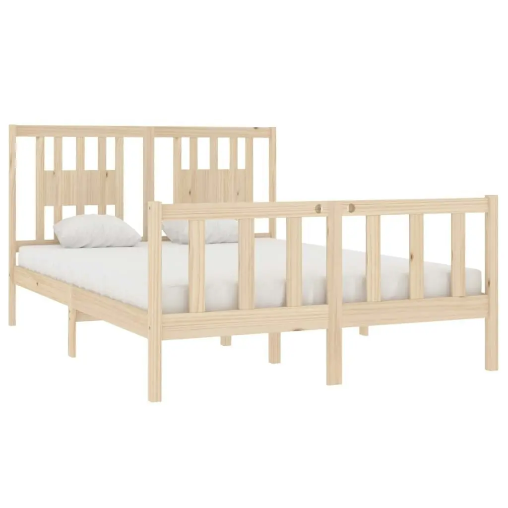 Bed Frame without Mattress 135x190 cm Solid Wood 3104103