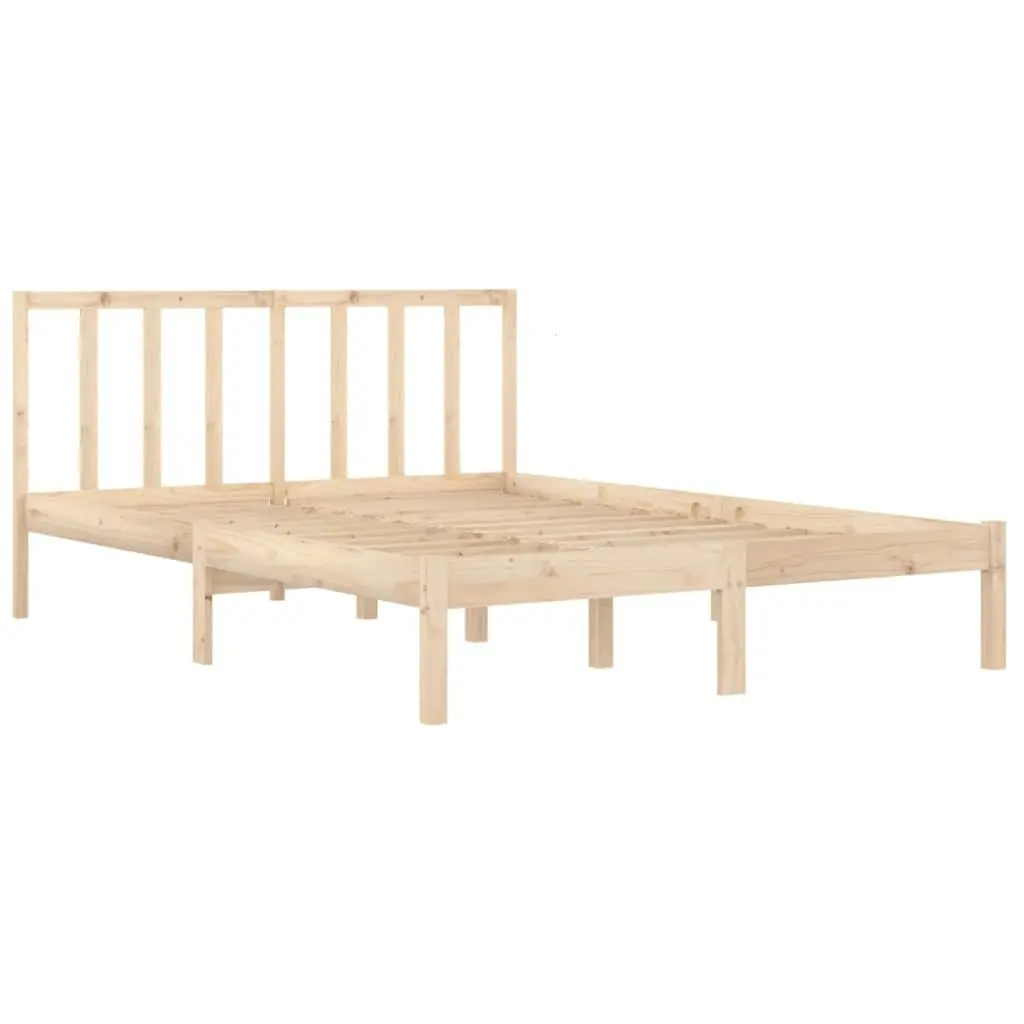 Bed Frame without Mattress Solid Wood Pine 135x190 cm 3105111