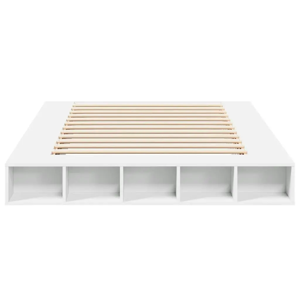 Bed Frame White 150x200 cm Engineered Wood 3280468