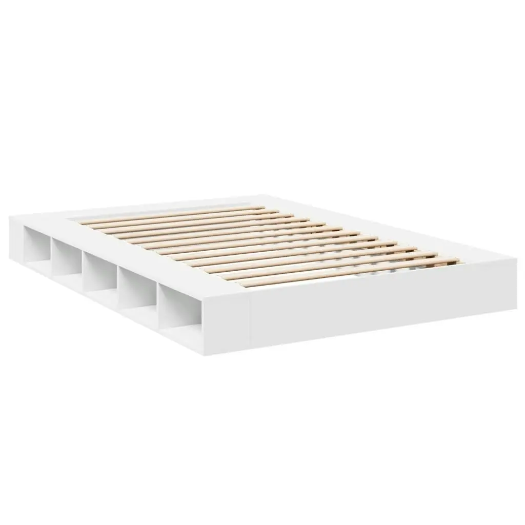 Bed Frame White 150x200 cm Engineered Wood 3280468