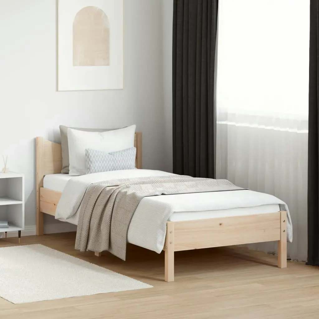 Bed Frame 90x190 cm Solid Wood Pine 844753