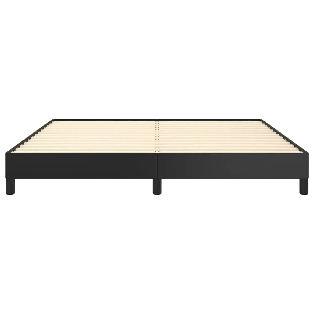 Bed Frame Black 153x203 cm Queen Size Faux Leather 346934